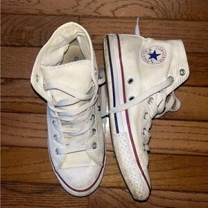 Cream high tops children’s size 3/women’s size 5